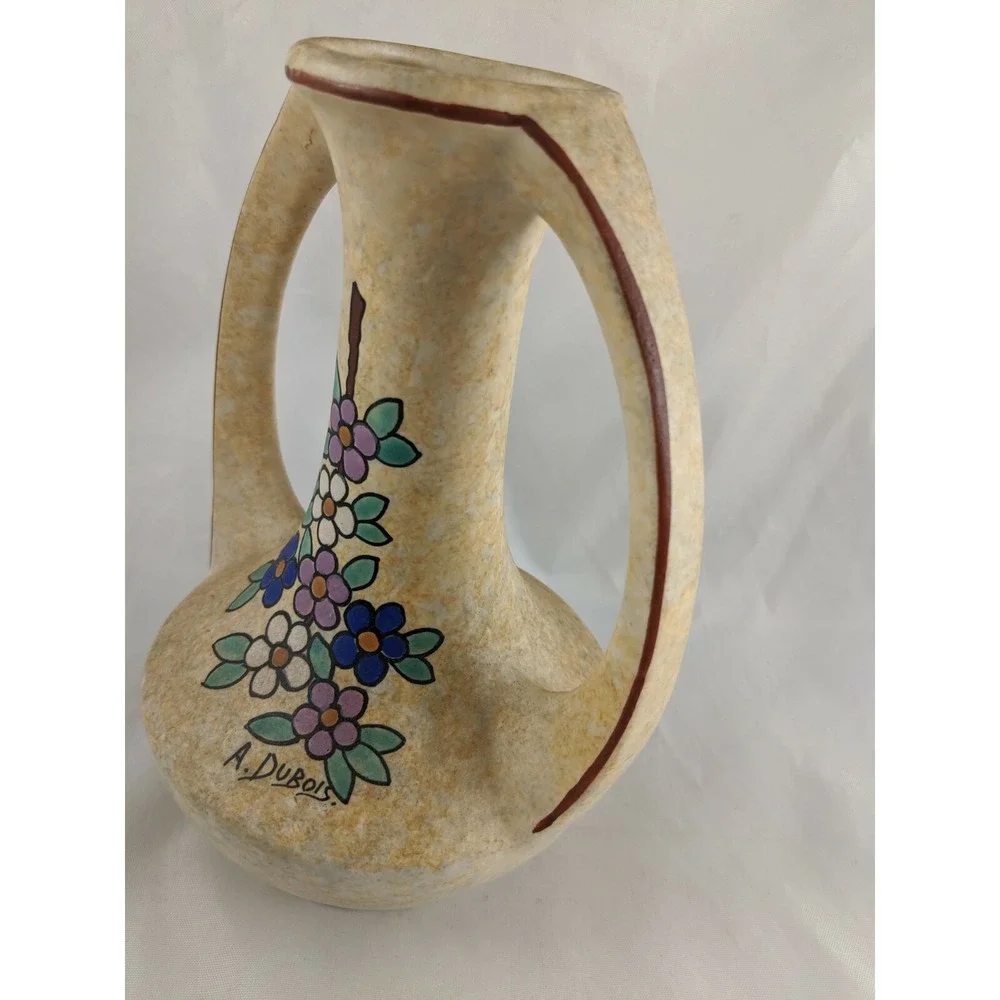 A‎ DuBois Flower Vase Pottery 8.25 Inch